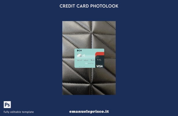 modello frontale photolook della carta visto Angola Banco Comercial do Huambo in
